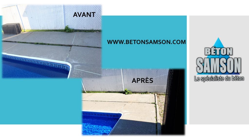 trottoir piscine affaissée